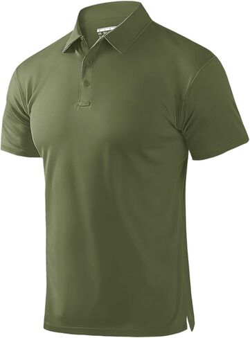 Mens Polo Shirts Performance Short Sleeve Dry Fit Moisture Wicking Collared Men's Golf T-Shirt Athletic in Kuwait