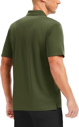 Mens Polo Shirts Performance Short Sleeve Dry Fit Moisture Wicking Collared Men's Golf T-Shirt Athletic in Kuwait