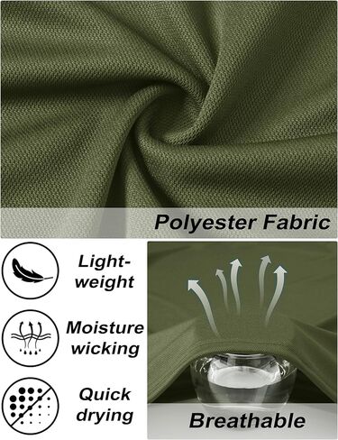 Mens Polo Shirts Performance Short Sleeve Dry Fit Moisture Wicking Collared Men's Golf T-Shirt Athletic in Kuwait