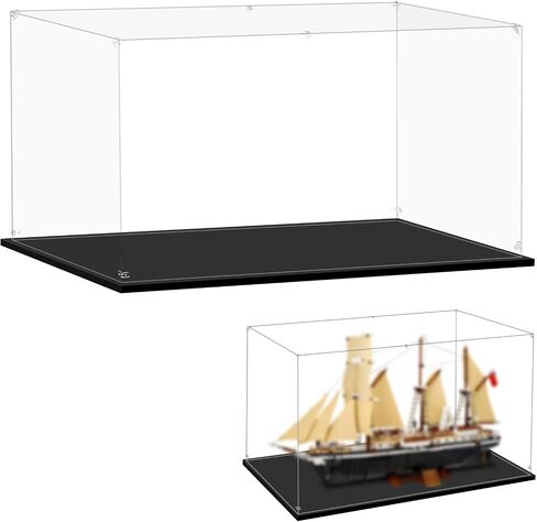 Acrylic Display Case for Lego 21350 Jaws, 25.19x9.44x14.96inches (64x24x38cm), Protect Your Collectibles from Dust with a Clear Showcase in Saudi Arabia