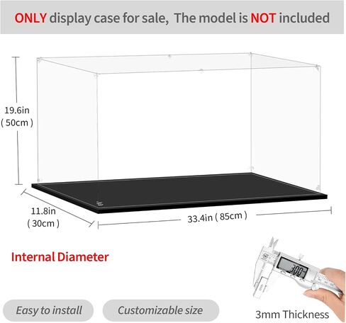 Acrylic Display Case for Lego 21350 Jaws, 25.19x9.44x14.96inches (64x24x38cm), Protect Your Collectibles from Dust with a Clear Showcase in Saudi Arabia