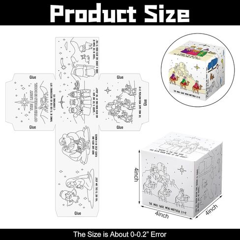 Motipuns 36 Pcs Easter Story Coloring Cube Set for Coloring Easter Story DIY Handicrafts Bible Crafts Sunday Activities Christian Art Projects Crafts Family Crafts in Saudi Arabia