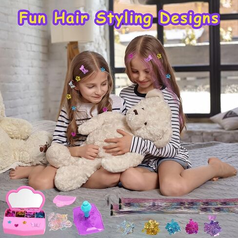 Gem Stapler for Hair ، Asose Hair Gem Stamper Bedazzler Kit with Hair Glitter Patch ، Hair Jewel stamper for Girls ، Hairing Design Art Crafts Gift for Vice 6-12 Girls ، in Kuwait