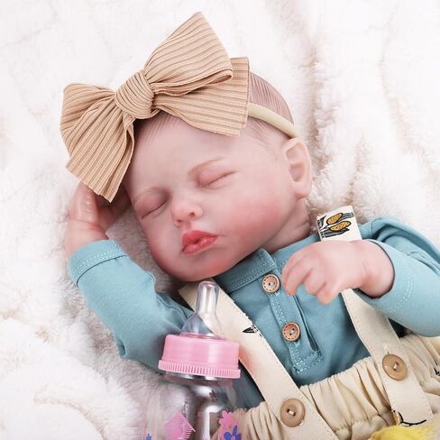 Gagaku واقعية Baby Doll Girl ، 18 بوصة تولد دمى من جديد للأطفال الصغار ، وحياة حقيقية مثل دمية طفل تولد من جديد مع الملحقات ، وملابس حفاضات الزجاجة in Kuwait