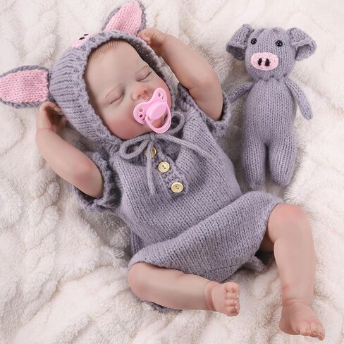 GAGAKU Realistic Baby Doll Girl, 18 Inch Reborn Dolls for Toddlers, Real Life Like Reborn Baby Doll with Accessories, Bottle Diaper Clothes in Kuwait