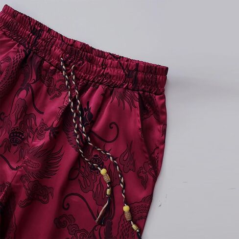 HZCX FASHION Mens Womens Harem Pants Dragon Aladdin Pant Baggy Joggers Kung Fu Hanfu Tai Chi Yoga Pants Loose Trousers in Saudi Arabia
