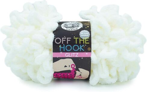 (1 Skein) Lion Brand Yarn Off The Hook Glitz No Needle Bulky Yarn, Peach in Saudi Arabia