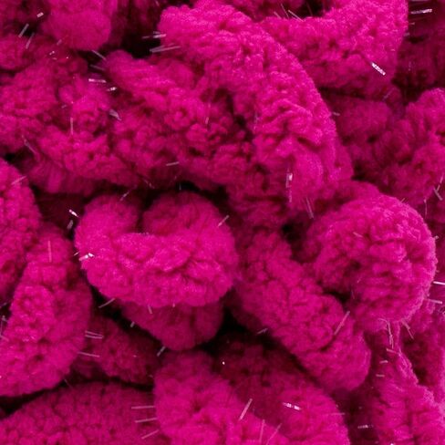 (1 Skein) Lion Brand Yarn Off The Hook Glitz No Needle Bulky Yarn, Peach in Saudi Arabia