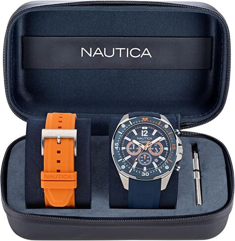 Nautica NCT Blue SAIL Silicone Strap Watch in Saudi Arabia