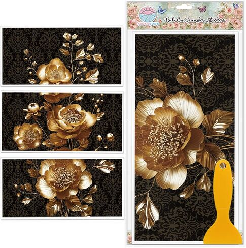 Globleland 3 أوراق heat heatrangeas زهرة موضوعات ديكور النقل 6x12inch الأثاث الأثاث الأثاث in Saudi Arabia