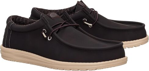 HEYDUDE Wally Classic Mole Brown Size 9, Mens Shoes, Slip-on Loafers, Comfortable & Light-Weight in Saudi Arabia