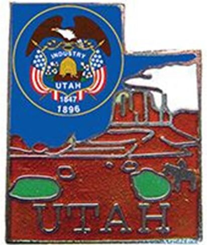 Utah State Shaped Map Embroidered Patch, with Iron-On Adhesive in Saudi Arabia