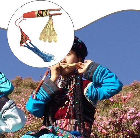 Folk Musical Instrument Jaw Harp Yi Nationality Mouth Harp Birthday Harmonica Professional for Beginners, Three Leaf in Saudi Arabia
