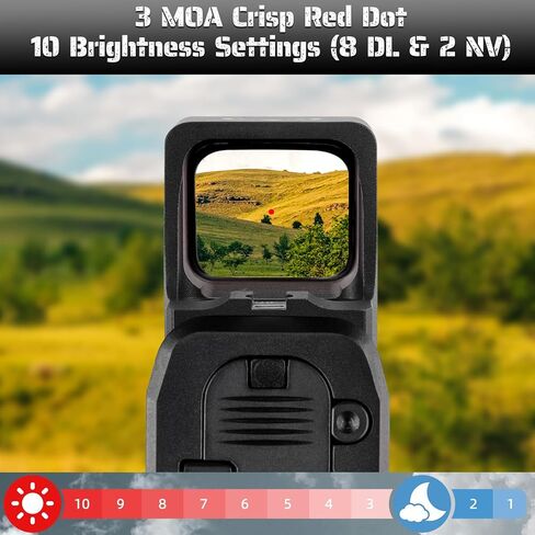 TYTO-R منظر نقطة حمراء لبصمة RMR 2.5 MOA اهتزاز مستيقظ مفتوح منظر منعكس 1x24.5 مللي متر عدسة ريد دوت بصرية للمسدسات كاملة الحجم in Kuwait