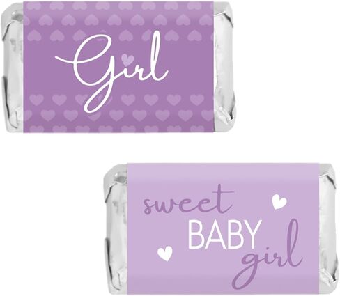 Pink It's a Girl Baby Shower Miniature Candy Wrappers, Sweet Baby Girl Party Favor Candy Labels - 45 Count in Saudi Arabia