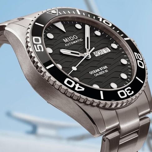 MIDO Ocean Star 200C - Swiss Automatic Watch for Men - Black Dial - Case 42.5mm - M0424302105100 in Kuwait