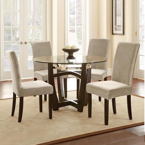 Alishomtll Dining Room Chair Covers Set of 4, High Stretch Velvet Chair Covers for Dining Chairs, Elastic Removable Washable Chair Slipcovers Chair Protector for Hotel Ceremony (Black, 4pcs) in Saudi Arabia