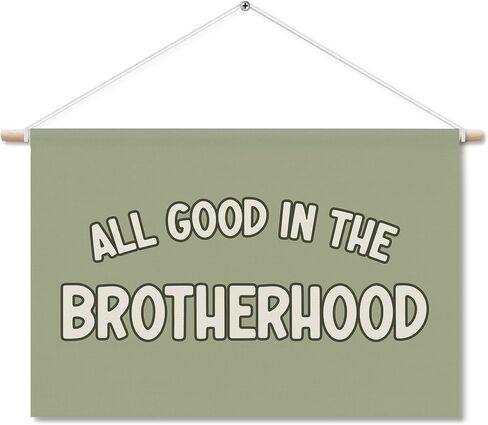 Little Man Cave Poster Hanger with Wood Frame, Trendy Retro Sage Green Checkered Lightning Peace Sign Wall Art Decor for Boys Room, Kids Posters for Toddler Bedroom Decor, 12x16 Inch Set of 3 in Kuwait