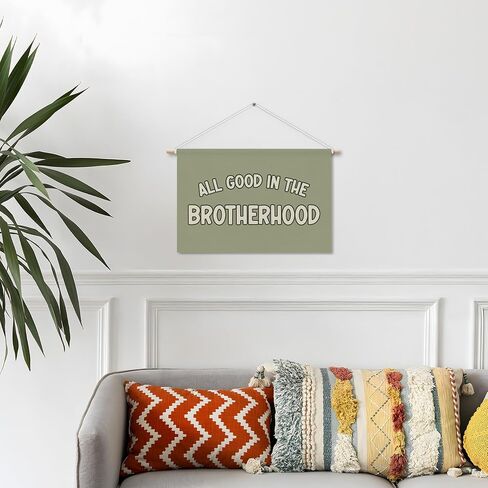 Little Man Cave Poster Hanger with Wood Frame, Trendy Retro Sage Green Checkered Lightning Peace Sign Wall Art Decor for Boys Room, Kids Posters for Toddler Bedroom Decor, 12x16 Inch Set of 3 in Kuwait