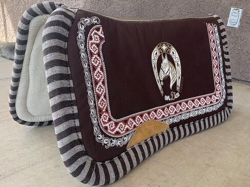 Heavy Duty Horse Saddle Pad, Carona Suadero Charro para Caballo, Western Saddle Blanket in Kuwait