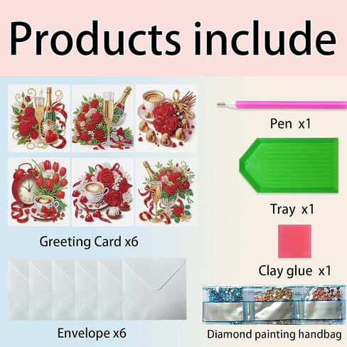 MaiYiYi 6 Pack DIY Lotus Flower Diamond Painting Greeting Cards Kit Flower Butterfly Diamond Painting Cards Mandala Flowers Diamond Art Greeting Cards for Family Friends Holiday Birthday in Saudi Arabia