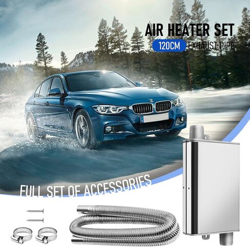 300cm/118" Diesel Heater Exhaust Pipe with Upgraded Muffler and Clamps, 1"/2.5cm ø Generator Exhaust Extension Stainless Steel Exhaust Pipe Parking Air Heater Fuel Tank Diesel Gas Vent Hose in Kuwait