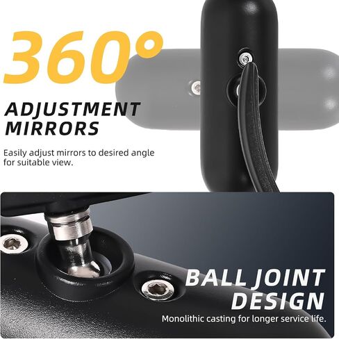 مرايا الدراجات النارية للمقودات ، Universal M8 M10 BLACK VINE VINE مرايا متوافقة مع Harley Sportster Road King V-Rod Street Glide Electra Glide Dyna Softail Honda Kawasaki والمزيد in Kuwait