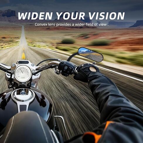 مرايا الدراجات النارية للمقودات ، Universal M8 M10 BLACK VINE VINE مرايا متوافقة مع Harley Sportster Road King V-Rod Street Glide Electra Glide Dyna Softail Honda Kawasaki والمزيد in Kuwait