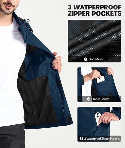 SWISSWELL Golf Rain Gear for Men Waterproof Golf Rain Suit for Men Breathable Lightweight Rain Jacket and Pants in Kuwait