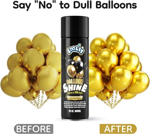 Balloon Shine Spray, 15oz Ultra Lasting High Shine Balloon Spray, Waterproof and Instant Gloss Formula, No-Wipe Balloon Shine Spray Latex Balloons for Party and Event Decorations in Saudi Arabia