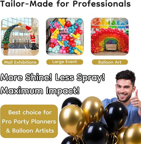 Balloon Shine Spray, 15oz Ultra Lasting High Shine Balloon Spray, Waterproof and Instant Gloss Formula, No-Wipe Balloon Shine Spray Latex Balloons for Party and Event Decorations in Saudi Arabia