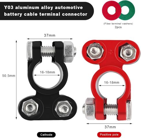 4 أجهزة كمبيوتر مثلية لموصل طرف البطارية ، موصل مشبك بطارية بطارية بطارية مضاد للتآكل ، موصل البطارية السلبية الإيجابية القابلة للتعديل ، ملحقات السيارة البديلة in Kuwait