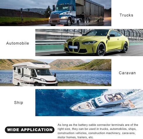 4 أجهزة كمبيوتر مثلية لموصل طرف البطارية ، موصل مشبك بطارية بطارية بطارية مضاد للتآكل ، موصل البطارية السلبية الإيجابية القابلة للتعديل ، ملحقات السيارة البديلة in Kuwait