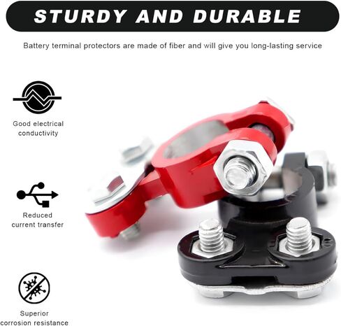 4 أجهزة كمبيوتر مثلية لموصل طرف البطارية ، موصل مشبك بطارية بطارية بطارية مضاد للتآكل ، موصل البطارية السلبية الإيجابية القابلة للتعديل ، ملحقات السيارة البديلة in Kuwait