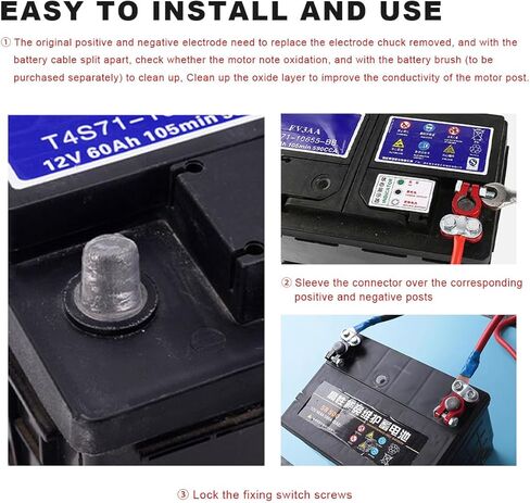 4 أجهزة كمبيوتر مثلية لموصل طرف البطارية ، موصل مشبك بطارية بطارية بطارية مضاد للتآكل ، موصل البطارية السلبية الإيجابية القابلة للتعديل ، ملحقات السيارة البديلة in Kuwait