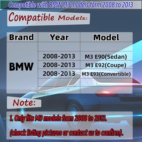 Front Bumper Lip Splitter Spoiler Compatible with BMW M3 E90 E92 E93 2008-2013 Gloss Black 4pcs M Style Air Chin Body Kit Exterior Accessories in Saudi Arabia