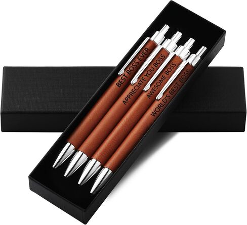 4 Pcs Fathers Day Dad Gifts Best Dad Ever Leather Pen Sets Best Ever Gift from Daughter Son Family for Fathers Day Christmas Birthday in Saudi Arabia