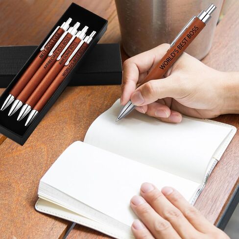 4 Pcs Fathers Day Dad Gifts Best Dad Ever Leather Pen Sets Best Ever Gift from Daughter Son Family for Fathers Day Christmas Birthday in Saudi Arabia