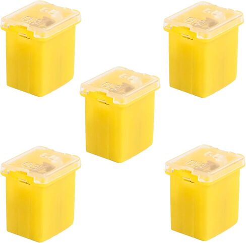 20A Delon Technology - Block Fuses JCase Tall, 5 Pack, 14,2x12x27mm / 0.56x0.47x1.1 Inch, max 32V, Blue in Kuwait