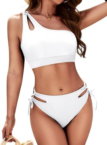 Zilcremo Women Cutout One One -Counter pikini مجموعة منتصف الصعود بيكيني in Kuwait