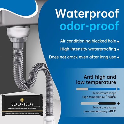 Pack of 4 White Seal Putty Waterproof Duct Seal Repair Sealing Clay, Quick Mending Mud for Drain Connection, Wall Hole, Air Conditioning Hole in Saudi Arabia