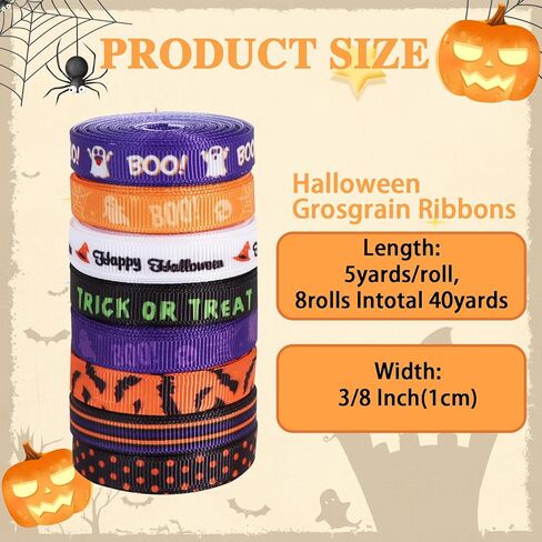 TONIFUL 6 Rolls 1 Inch Easter Grosgrain Ribbon with Eggs/Rabbits/Carrots/Dots Pattern for Handmade Crafts, Wreaths and Gift Wrapping, Basket Decor, Bows Making, Easter Day Decoration (5 Yards/roll) in Kuwait