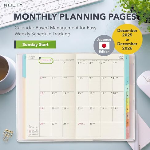 NOLTY PAGEM Compact-i Left Weekly Planner 2025, Japanese Edition, Mint in Kuwait