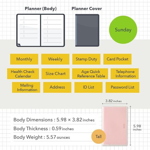 NOLTY PAGEM Compact-i Left Weekly Planner 2025, Japanese Edition, Mint in Kuwait