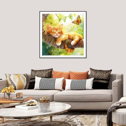 طقم طلاء Amorars Cat Diamond للبالغين ، فني Sky Sky Cat Diamond 5D للمبتدئين - DIY Full Diamond Dot Gem Paint in Kuwait