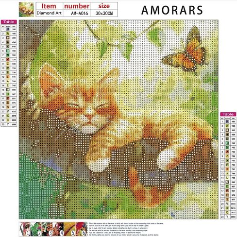 طقم طلاء Amorars Cat Diamond للبالغين ، فني Sky Sky Cat Diamond 5D للمبتدئين - DIY Full Diamond Dot Gem Paint in Kuwait