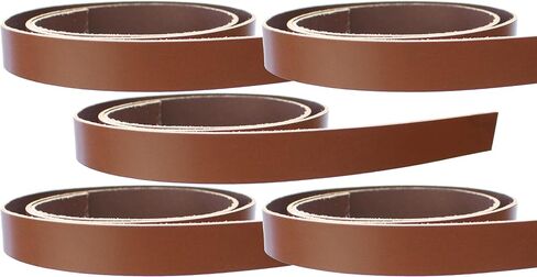 2 Pack - CleverDelights Brown Leather Straps - 1" x 36" - 5oz Genuine Cowhide Leather - Jewelry Craft Supply in Saudi Arabia