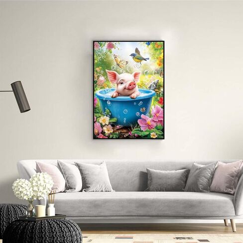 Ginfonr DIY 5D Diamond Art Kits for Adults, Woman Diamond Painting for Adults, Diamond Art Temptation Full Drill, Diamond Art Kits Embroidery Rhinestone Craft for Home Wall Decor 12 * 16 Inch08 in Kuwait