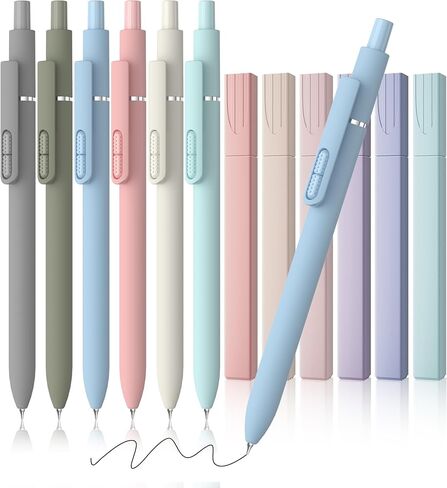 Gel Pens, 8 Pcs 0.7mm Black Ink Pens Fine Point Smooth Writing Pens, Aesthetic Gel Pens for Journaling Note Taking, Office School Supplies and Nurse School Supplies Gifts for Women Men in Kuwait