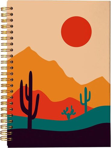 Abstract Boho Afro Girl Meditation Black Girl Lined Spiral Journal Notebook 8.3×5.5 Inches Hardcover College Ruled Notebook Journal for Work Note Taking Journaling in Saudi Arabia